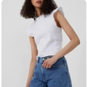 French Connection smocked top
